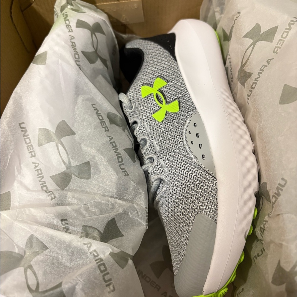 Under Armour Gray and Neon Green Sneakers